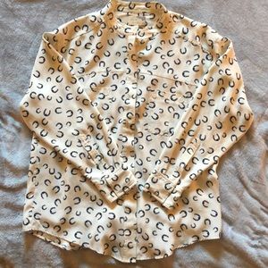 Satin Collar Button Up Blouse